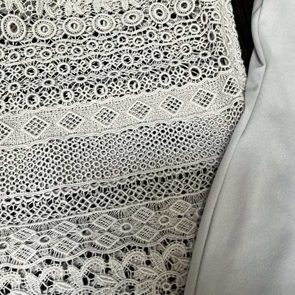 Caroll Crochet Dress with Removable Slip Dress in light grey - Picture 7 of 10